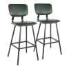 Lumisource Foundry Barstool in Black Metal, Green Faux Leather, PK 2 -Kitchen & Dining Furniture Sales Store LumiSource20LLC B30xxFNDYxxBKxxGN2xxxx1xxxxc2ddd4