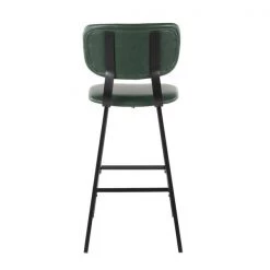 Lumisource Foundry Barstool in Black Metal, Green Faux Leather, PK 2 -Kitchen & Dining Furniture Sales Store LumiSource20LLC B30xxFNDYxxBKxxGN2xxxx5xxxxf85674