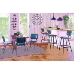 Lumisource Foundry Barstool in Black Metal, Green Faux Leather, PK 2 -Kitchen & Dining Furniture Sales Store LumiSource20LLC B30xxFNDYxxBKxxGN2xxxx9xxxx5a055f