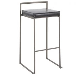 Lumisource Fuji Stacker Barstool - Set of 2 PR -Kitchen & Dining Furniture Sales Store LumiSource20LLC B30xxFUJIxxANxxBK2xxxx2xxxx847adc