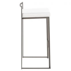 Lumisource Fuji Barstool in Antique and White Faux Leather Cushion, PK 2 -Kitchen & Dining Furniture Sales Store LumiSource20LLC B30xxFUJIxxANxxW2xxxx3xxxx5dee0d