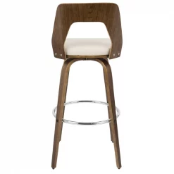 Lumisource Trilogy Barstool in Walnut and Cream Faux Leather, PK 2 -Kitchen & Dining Furniture Sales Store LumiSource20LLC B30xxTRILORxxWLCR2xxxx6xxxxec158f