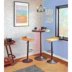 Lumisource Ale Barstool in Antique Metal and Camel Faux Leather, PK 2 -Kitchen & Dining Furniture Sales Store LumiSource20LLC BSxxALExxANxxCAM2xxxx11xxxx34c76b