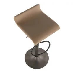 Lumisource Ale Barstool in Antique Metal and Camel Faux Leather, PK 2 -Kitchen & Dining Furniture Sales Store LumiSource20LLC BSxxALExxANxxCAM2xxxx7xxxxf0ff1c