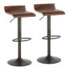 Lumisource Ale Barstool in Antique Metal and Brown Faux Leather, PK 2 -Kitchen & Dining Furniture Sales Store LumiSource20LLC BSxxALExxANxxMBN2xxxx1xxxx7cb3ca