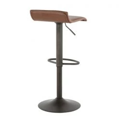Lumisource Ale Barstool in Antique Metal and Brown Faux Leather, PK 2 -Kitchen & Dining Furniture Sales Store LumiSource20LLC BSxxALExxANxxMBN2xxxx4xxxxda9d24