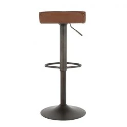 Lumisource Ale Barstool in Antique Metal and Brown Faux Leather, PK 2 -Kitchen & Dining Furniture Sales Store LumiSource20LLC BSxxALExxANxxMBN2xxxx5xxxx6dbc6d