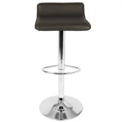 Lumisource Ale Adjustable Swivel Barstool in Brown PU Leather, PK 2 -Kitchen & Dining Furniture Sales Store LumiSource20LLC BSxxALExxBN2xxxx6xxxx1218f2