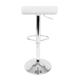 Lumisource Ale Adjustable Swivel Barstool in White PU Leather, PK 2 -Kitchen & Dining Furniture Sales Store LumiSource20LLC BSxxALExxW2xxxx5xxxx3b7c71