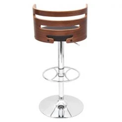 Lumisource Cosi Adjustable Swivel Barstool in Walnut and Grey Faux Leather -Kitchen & Dining Furniture Sales Store LumiSource20LLC BSxxCOSIxxWLxxGYxxxx4xxxxe0ee50