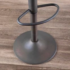 Lumisource Dakota Adjustable Swivel Barstool in Antique Metal and Bamboo, PK 2 -Kitchen & Dining Furniture Sales Store LumiSource20LLC BSxxDAKxxAN2xxxx11xxxx5b5c32