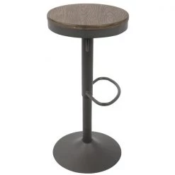 Lumisource Dakota Adjustable Swivel Barstool in Brown and Grey, PK 2 -Kitchen & Dining Furniture Sales Store LumiSource20LLC BSxxDAKxxGYxxBN2xxxx3xxxx4f93df