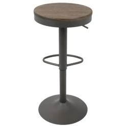 Lumisource Dakota Adjustable Swivel Barstool in Brown and Grey, PK 2 -Kitchen & Dining Furniture Sales Store LumiSource20LLC BSxxDAKxxGYxxBN2xxxx5xxxxa2ae1e