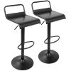 Lumisource Emery Adjustable Swivel Barstool in Black, PK 2 -Kitchen & Dining Furniture Sales Store LumiSource20LLC BSxxEMRYxxBK2xxxx1xx