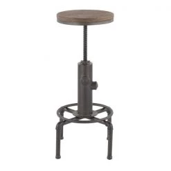 Lumisource Hydra Barstool in Vintage Antique Metal and Brown Bamboo -Kitchen & Dining Furniture Sales Store LumiSource20LLC BSxxHYDRAxxANxxBNxxxx2xxxx25ce80