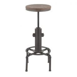 Lumisource Hydra Barstool in Vintage Antique Metal and Brown Bamboo -Kitchen & Dining Furniture Sales Store LumiSource20LLC BSxxHYDRAxxANxxBNxxxx4xxxxcc4fed