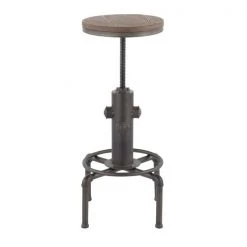 Lumisource Hydra Barstool in Vintage Antique Metal and Brown Bamboo -Kitchen & Dining Furniture Sales Store LumiSource20LLC BSxxHYDRAxxANxxBNxxxx5xxxx3acfa7