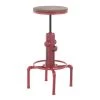 Lumisource Hydra Barstool in Vintage Red Metal and Brown Bamboo -Kitchen & Dining Furniture Sales Store LumiSource20LLC BSxxHYDRAxxRxxBNxxxx1xxxx3ab00a