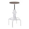 Lumisource Hydra Barstool in Vintage White Metal and Brown Bamboo -Kitchen & Dining Furniture Sales Store LumiSource20LLC BSxxHYDRAxxVWxxBNxxxx1xxxx77d975