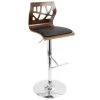Lumisource Folia Adjustable Swivel Barstool in Walnut and Black Faux Leather -Kitchen & Dining Furniture Sales Store LumiSource20LLC BSxxJYxxFLxxWALxxBKxxxx2xxxx1b890b