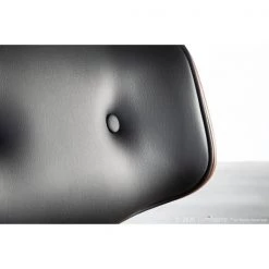 Lumisource Lombardi Adjustable Swivel Barstool in Walnut with Black Faux Leather -Kitchen & Dining Furniture Sales Store LumiSource20LLC BSxxJYxxLMBxxWLxxBKxxxx12xxxxb7ed01