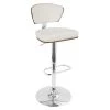 Lumisource Ravinia Adjustable Swivel Barstool in Walnut and White Faux Leather -Kitchen & Dining Furniture Sales Store LumiSource20LLC BSxxJYxxRAVxxWLxxWxxxx2xxxx4c410d