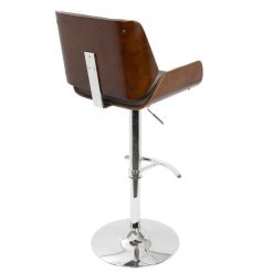 Lumisource Santi Adjustable Swivel Barstool in Cherry and Brown Faux Leather -Kitchen & Dining Furniture Sales Store LumiSource20LLC BSxxJYxxSNTxxCHxxBNxxxx4xxxx9d3275