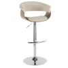 Lumisource Vintage Mod Adjustable Swivel Barstool in Walnut and Cream Fabric -Kitchen & Dining Furniture Sales Store LumiSource20LLC BSxxJYxxVMOxxWLxxCxxxx2xxxx56b348