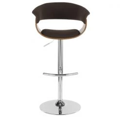 Lumisource Vintage Mod Adjustable Swivel Barstool in Walnut and Espresso Fabric -Kitchen & Dining Furniture Sales Store LumiSource20LLC BSxxJYxxVMOxxWLxxExxxx6xxxx733ae1