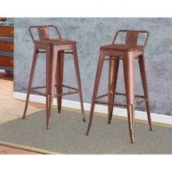 Lumisource Oregon Low Back Barstool in Antique and Espresso, PK 2 -Kitchen & Dining Furniture Sales Store LumiSource20LLC BSxxLBORxxANxxE2Bxxxx10xxxxb605b5