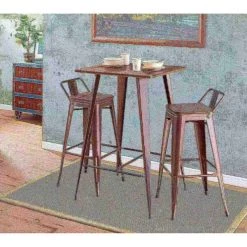 Lumisource Oregon Low Back Barstool in Antique and Espresso, PK 2 -Kitchen & Dining Furniture Sales Store LumiSource20LLC BSxxLBORxxANxxE2Bxxxx9xxxx71cec3