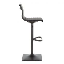 Lumisource Masters Barstool in Black Metal and Black Faux Leather -Kitchen & Dining Furniture Sales Store LumiSource20LLC BSxxMASTERxxBKBKxxxx2xxxx270489