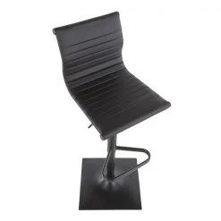 Lumisource Masters Barstool in Black Metal and Black Faux Leather -Kitchen & Dining Furniture Sales Store LumiSource20LLC BSxxMASTERxxBKBKxxxx6xxxx14c4ce