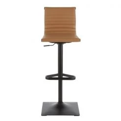 Lumisource Masters Barstool in Black Metal and Camel Faux Leather -Kitchen & Dining Furniture Sales Store LumiSource20LLC BSxxMASTERxxBKCAMxxxx5xxxx7416ab