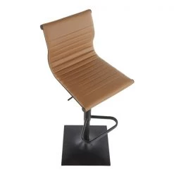Lumisource Masters Barstool in Black Metal and Camel Faux Leather -Kitchen & Dining Furniture Sales Store LumiSource20LLC BSxxMASTERxxBKCAMxxxx6xxxx91d77a