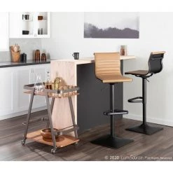 Lumisource Masters Barstool in Black Metal and Camel Faux Leather -Kitchen & Dining Furniture Sales Store LumiSource20LLC BSxxMASTERxxBKCAMxxxx8xxxxfe51a7