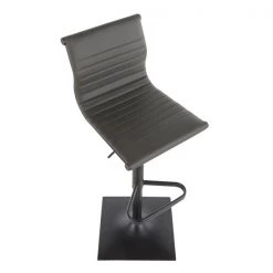 Lumisource Masters Barstool in Black Metal and Grey Faux Leather -Kitchen & Dining Furniture Sales Store LumiSource20LLC BSxxMASTERxxBKGYxxxx6xxxxf0dcf7