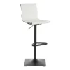 Lumisource Masters Barstool in Black Metal and White Faux Leather -Kitchen & Dining Furniture Sales Store LumiSource20LLC BSxxMASTERxxBKWxxxx1xxxx025e65
