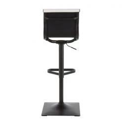 Lumisource Masters Barstool in Black Metal and White Faux Leather -Kitchen & Dining Furniture Sales Store LumiSource20LLC BSxxMASTERxxBKWxxxx4xxxxc7b9c4