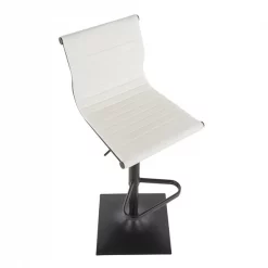 Lumisource Masters Barstool in Black Metal and White Faux Leather -Kitchen & Dining Furniture Sales Store LumiSource20LLC BSxxMASTERxxBKWxxxx6xxxx69708a