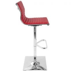 Lumisource Masters Adjustable Swivel Barstool in Red Faux Leather -Kitchen & Dining Furniture Sales Store LumiSource20LLC BSxxMASTERxxRxxxx2xxxxa160aa