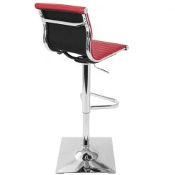 Lumisource Masters Adjustable Swivel Barstool in Red Faux Leather -Kitchen & Dining Furniture Sales Store LumiSource20LLC BSxxMASTERxxRxxxx3xxxx98447f