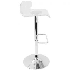 Lumisource Pride Adjustable Swivel Barstool in Clear Acrylic -Kitchen & Dining Furniture Sales Store LumiSource20LLC BSxxPRIDExxCLxxxx2xx