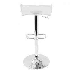 Lumisource Pride Adjustable Swivel Barstool in Clear Acrylic -Kitchen & Dining Furniture Sales Store LumiSource20LLC BSxxPRIDExxCLxxxx4xx