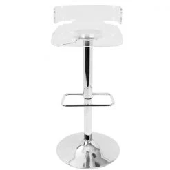 Lumisource Pride Adjustable Swivel Barstool in Clear Acrylic -Kitchen & Dining Furniture Sales Store LumiSource20LLC BSxxPRIDExxCLxxxx5xx
