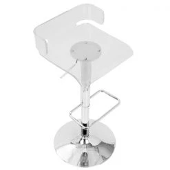 Lumisource Pride Adjustable Swivel Barstool in Clear Acrylic -Kitchen & Dining Furniture Sales Store LumiSource20LLC BSxxPRIDExxCLxxxx6xx