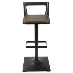 Lumisource Samurai Adjustable Swivel Barstool in Black and Espresso -Kitchen & Dining Furniture Sales Store LumiSource20LLC BSxxSAMRxxBKxxESPxxxx5xxxx48305d