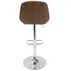 Lumisource Serena Barstool in Walnut and Grey -Kitchen & Dining Furniture Sales Store LumiSource20LLC BSxxSERxxWLxxGYxxxx5xxxxf8427c