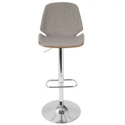 Lumisource Serena Barstool in Walnut and Grey -Kitchen & Dining Furniture Sales Store LumiSource20LLC BSxxSERxxWLxxGYxxxx6xxxx360432