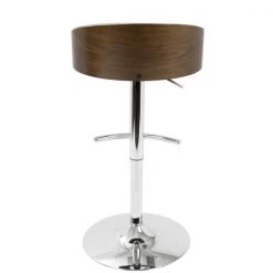 Lumisource Shiraz Adjustable Swivel Barstool in Walnut and Green -Kitchen & Dining Furniture Sales Store LumiSource20LLC BSxxSHRZxxWLxxGNxxxx5xxxxb16e18